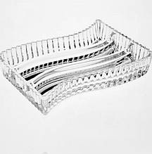 Менажниця для маслин, оливок "trays" 18 см. З кришталю 90301 45601 180
