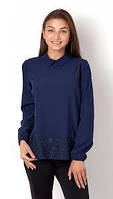 Нарядна блузка для дівчинки Mevis синя 2945-03