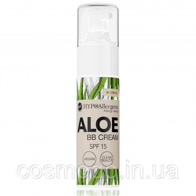 Гіпоалергенний тональний крем-флюїд Bell Hypo Allergenic Aloe BB Cream SPF15 01 Cream