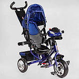 Дитячий велосипед триколісний із ручкою Best Trike 6588 / 73-202, колеса піна та музична фара, фото 7