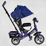 Дитячий велосипед триколісний із ручкою Best Trike 6588 / 73-202, колеса піна та музична фара, фото 6