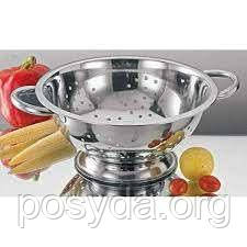 Друшляк нержавіючий з двома вушками і підставкою Ø 220 мм Empire EM 5522, фото 1