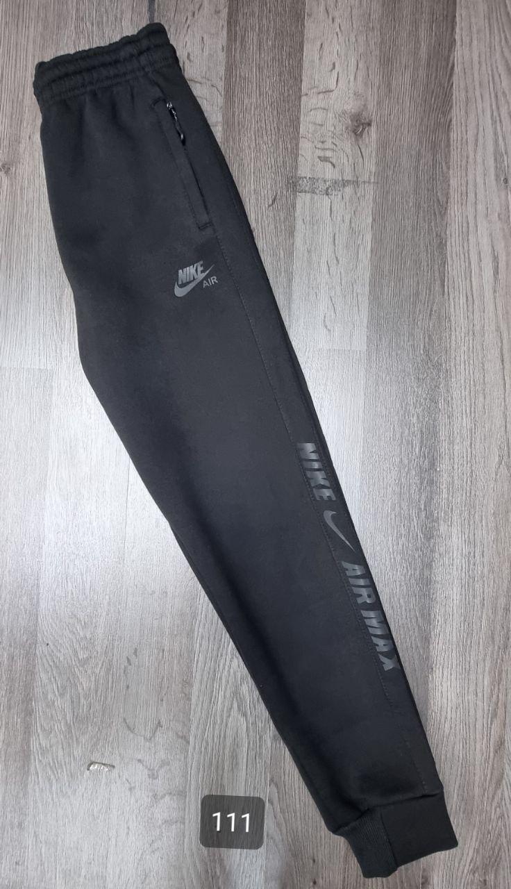 Чоловічі теплі зимові спортивні штани Nike (Найк) 111, Чоловічі спортивні чорні штани, Зима. Чоловічий одяг, фото 1