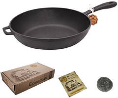 Сковорідка-сотейник чавунна "Наша Майстерня" з литою ручкою 24 см Т202