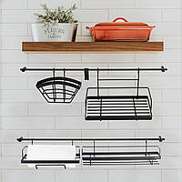 Набір полиць кухонних з рейлінгом Kamille - 2 x 780 мм 16 од. Kamille KM-8862