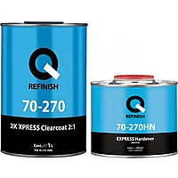 Лак акриловый быстрый Q-Refinish 70-270 2K EXPRESS 2:1, 1 л + 500 мл Комплект