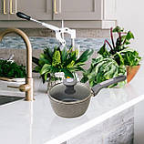 Ківш без кришки Kamille 1.65л з гранітним покриттям з алюмінію для індукції та газу KM-4283GR, фото 4