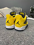 Кросівки чоловічі Nike Air Jordan 4 Retro Lightning жовтий джердан демісезонні високі, фото 6