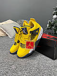 Кросівки чоловічі Nike Air Jordan 4 Retro Lightning жовтий джердан демісезонні високі, фото 7