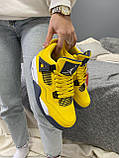 Кросівки чоловічі Nike Air Jordan 4 Retro Lightning жовтий джердан демісезонні високі, фото 8