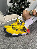 Кросівки чоловічі Nike Air Jordan 4 Retro Lightning жовтий джердан демісезонні високі, фото 9