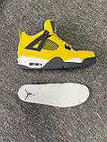 Кросівки чоловічі Nike Air Jordan 4 Retro Lightning жовтий джердан демісезонні високі, фото 10
