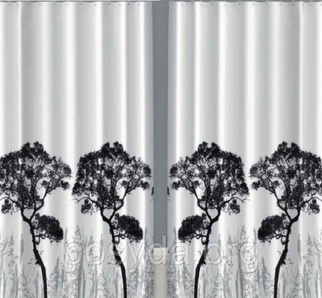 Шторка для ванної Tropik поліестер подвійна 2*110 см (Туреччина) 3391, фото 1