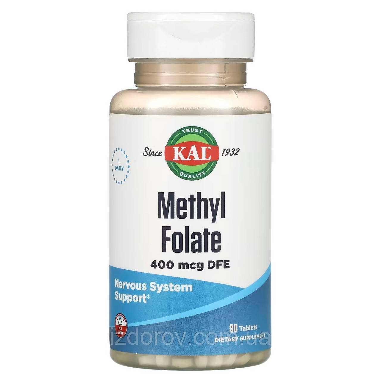 Метилфолат 400 мкг KAL Methyl Folate для серцево-судинної системи 90 таблеток