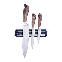 Набір кухонних ножів на магнітній підставці Kamille KM5042 - 4пр