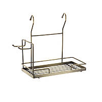 Поличка навісна на релинг з гачками 280*145*270мм (антична бронза) G211BA