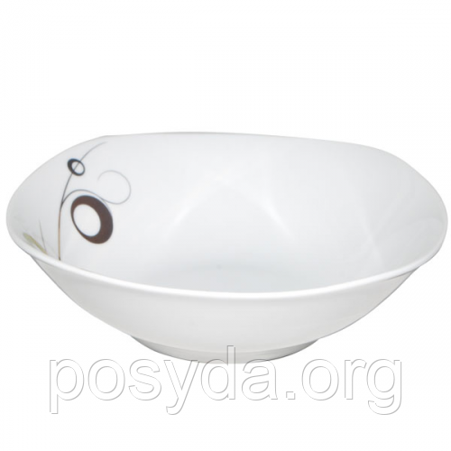 Салатник 18см квадратний Золотий завиток SNT 30780-G11