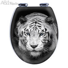 Сидіння для унітазу з мікроліфтом Tiger з 3D малюнком