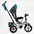 Триколісний велосипед дитячий з батьківською ручкою Best Trike 3390/12-411 з надувними колесами, фото 7