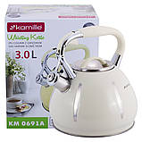 Чайник із свистком Kamille KM-0691A - 3 л, фото 8