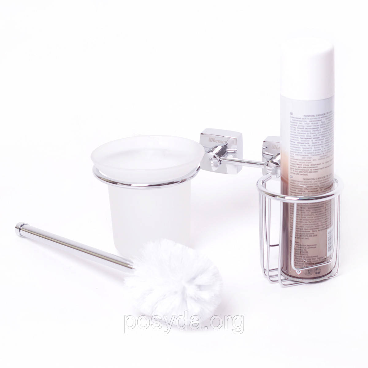 Єрш для унітазу Besser з підставкою та кошиком для освіжувача повітря KM-8813A, фото 1