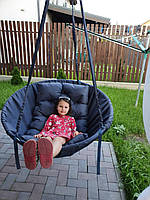 Підвісна гойдалка, Гамак-крісло, Гойдалка садова, Гойдалка гніздо, навантаження 205 кг, діаметр 95 см, Гойдалка дачна