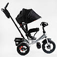 Дитячий триколісний велосипед з батьківською ручкою Best Trike 3390 / 14-622 з надувними колесами та з фарою з, фото 4