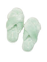 Домашні тапочки Victoria's Secret Criss Cross Faux Fur Slippers Soft Jade S