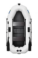 Човен надувний пвх гребний двомісний ΩMega 245LS PS сіра