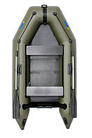 Човен моторний надувний пвх двомісний ΩMega 270M S хакі