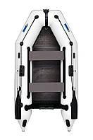 Човен пвх надувний моторний двомісний ΩMega 270M DE сіра