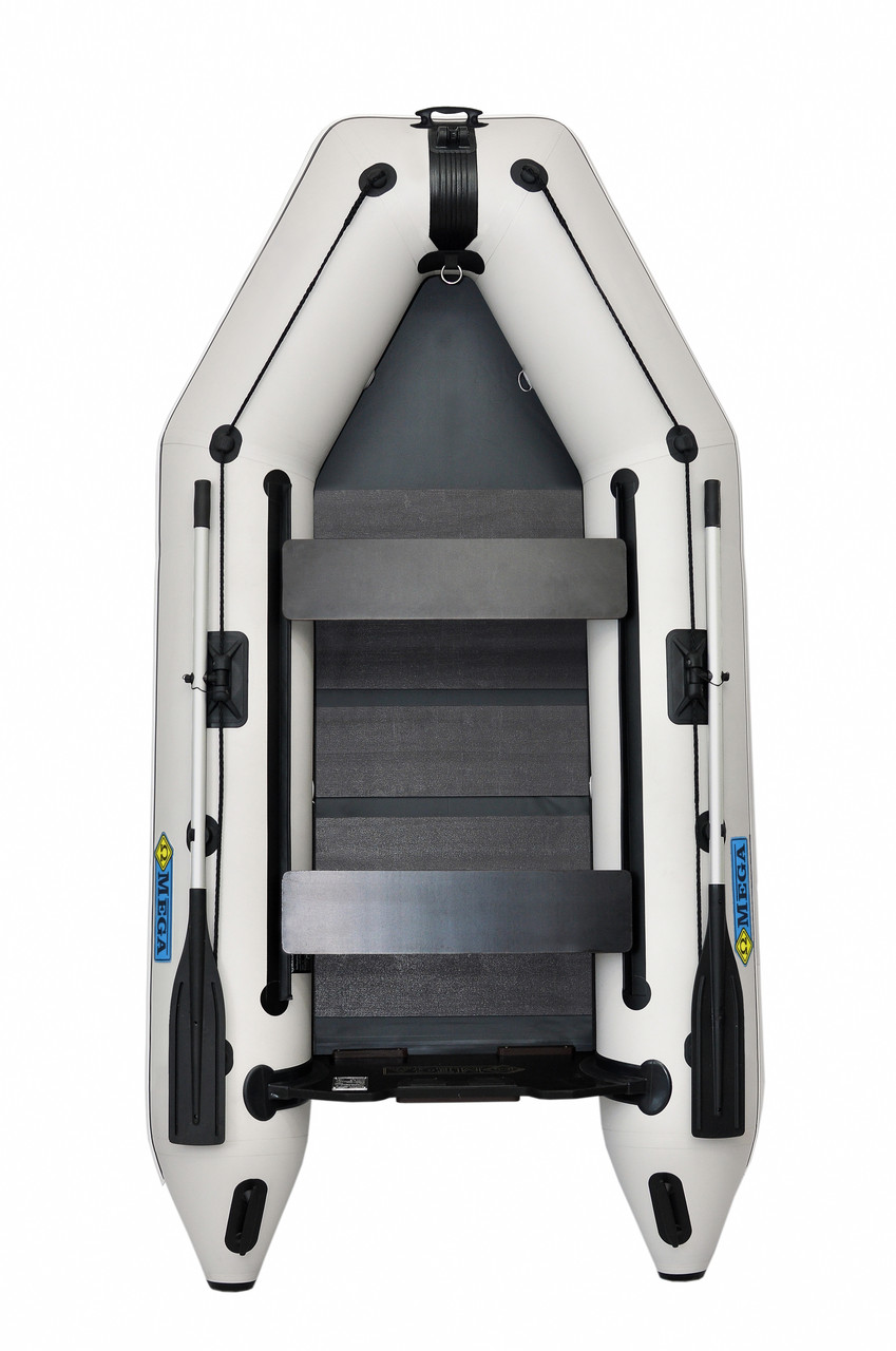 Човен моторний 3-місний пвх надувний ΩMega 300M S сіра, фото 1
