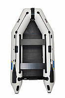 Човен надувний пвх моторний тримісний ΩMega 300M DE сіра