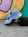 Кросівки чоловічі Nike Air Jordan 4 Retro University Blue блакитний джердан демісезонні високі модні, фото 4