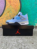 Кросівки чоловічі Nike Air Jordan 4 Retro University Blue блакитний джердан демісезонні високі модні, фото 7