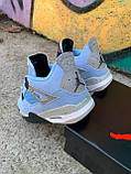 Кросівки чоловічі Nike Air Jordan 4 Retro University Blue блакитний джердан демісезонні високі модні, фото 8