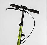 Самокат двоколісний "Skyper" SY-07856, ручне гальмо з колесами PU 200 мм, 1 амортизатор, підсклянник, до, фото 7