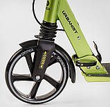 Самокат двоколісний "Skyper" SY-07856, ручне гальмо з колесами PU 200 мм, 1 амортизатор, підсклянник, до, фото 5