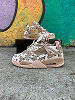 Кроссовки мужские Nike Air Jordan 4 Retro Beige бежевый милитари джордан демисезонные высокие модные