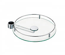 Полиця скляна виносна діаметр 350 мм (хром)