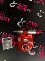 Фрезер для манікюру ZS-603 BUCOS RED 35000 об із педаллю, фото 2