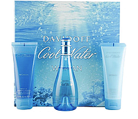 Davidoff Cool Water woman набор edt 100ml + лосьон 75ml + гель для душа 75ml