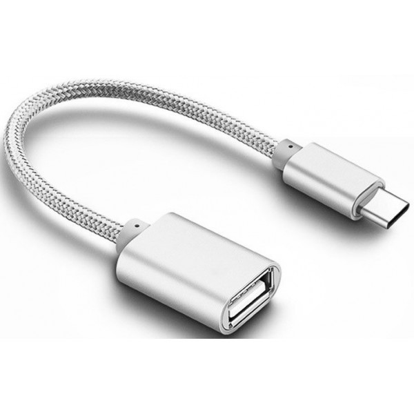 Переходник USB To Type-C 0.1m Silver (Код Товара:25464) — Купить ...