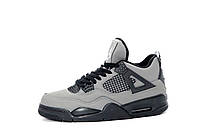 Кроссовки мужские Nike Air Jordan 4 Retro Grey Black серый джордан демисезонные высокие модные