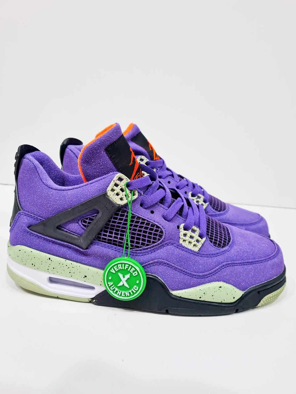 Кросівки чоловічі Nike Air Jordan 4 Retro purple suede фіолетовий джердан демісезонні високі модні
