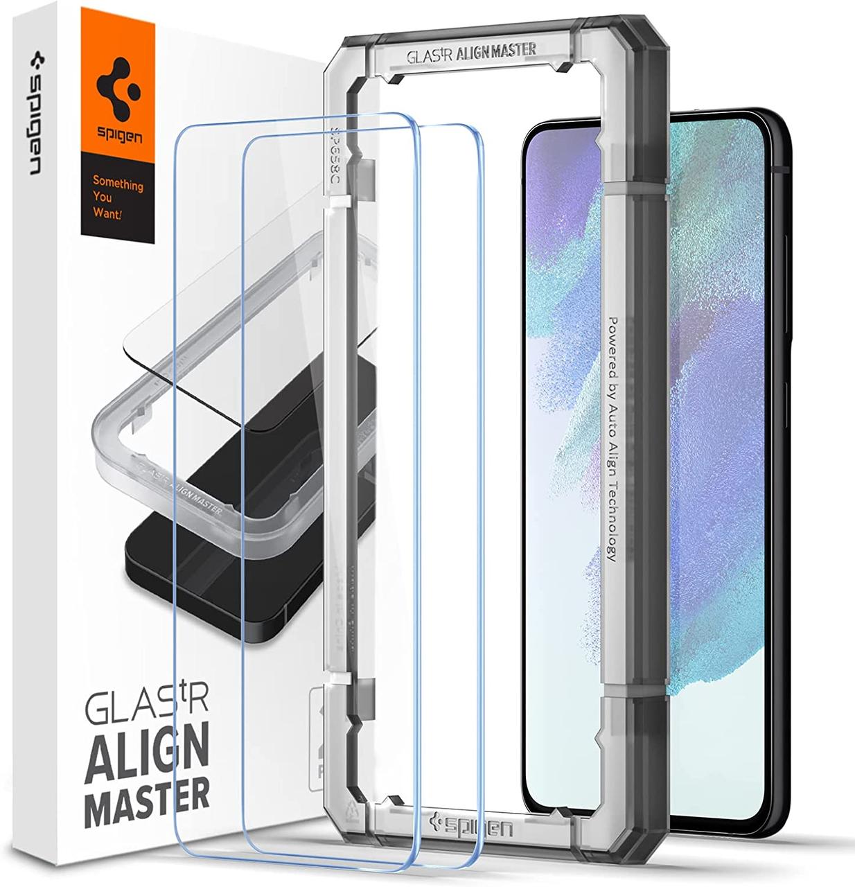 Захисне скло Spigen для Samsung Galaxy S21 FE — ALIGNmaster (2 шт.), Clear (AGL03088), фото 1
