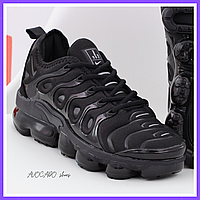 Кроссовки женские и мужские Nike VaporMax plus black / Найк Вапормакс плюс черные