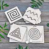 Міжпівкульна дошка з набором лабіринтів 4 пар 310х150мм, фото 2