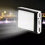 Power Bank повербанк на сонячній батареї Solar Power-40000 mAh, лампа 20 LED, ліхтарик, УМБ на 2хUSB, фото 5