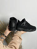 Кросівки чоловічі Nike Air Jordan 4 Retro Black Cat чорний джердан демісезонні високі модні, фото 3